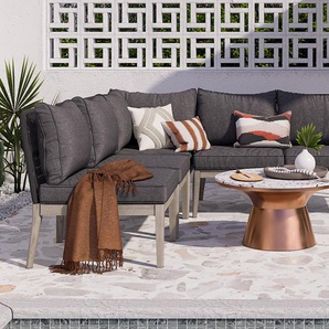 Loungegruppe 5-teilig Variante B 198 x 78 x 198cm Grau