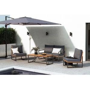 Loungegruppe II 5-teilig 136 x 79 x 208cm Braun/Grau