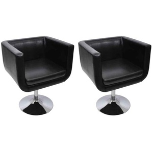 Barsessel 2 Stk. Kunstleder Schwarz