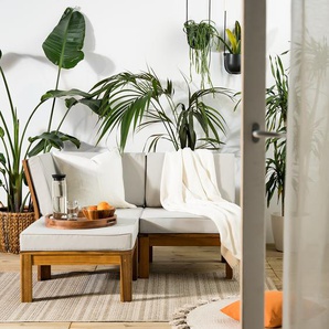 Loungesessel 60 x 73 x 71cm Braun/Grau/Hellgrau