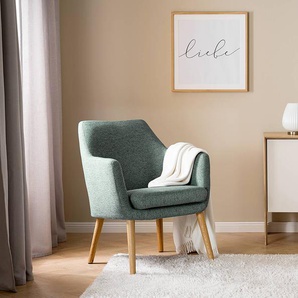 Loungesessel Grün Webstoff Stefka 66 x 80 x 68cm