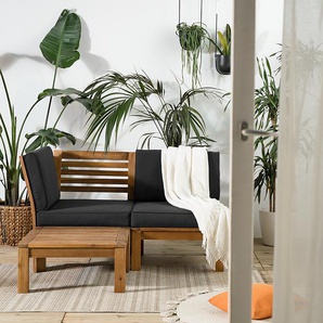 Loungesessel 60 x 73 x 71cm Braun/Grau/Anthrazit