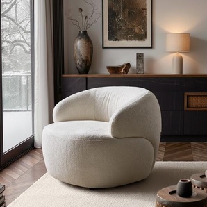 Loungesessel Nova 88x88 cm Bouclé Soft Beige, Cocktailsessel