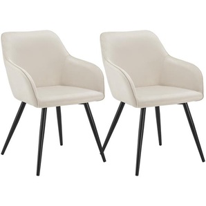 Loungesessel Tarje 2er Set mit Samtbezug - Sand