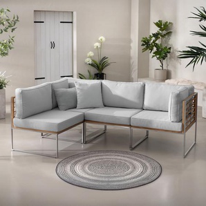 Loungeset 4-teilig Kombi A 210 x 74 x 140cm Grau