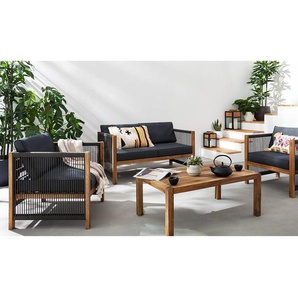 Loungeset 4-teilig Kombi A Braun/Grau/Grau/Braun
