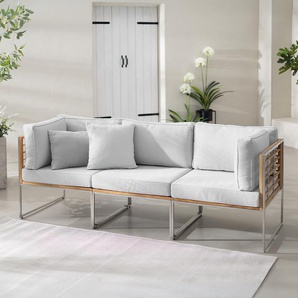 Loungesofa 3-teilig Kombi A 210 x 74 x 70cm Grau/Hellgrau