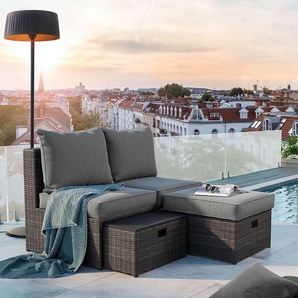 Loungesofa 122 x 77 x 75cm Grau