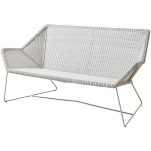 Loungesofa Breeze Cane-line Geflecht lichtgrau, Designer Christina Strand, Niels Hvass, 78x154x76 cm