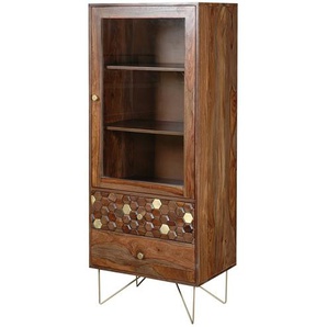 Love it Vitrine  Mitsu ¦ holzfarben ¦ Maße (cm): B: 65 H: 160 T: 40.0
