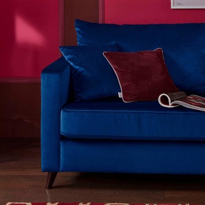 Loveseat GUIDO MARIA KRETSCHMER HOME&LIVING Renesse Sessel Gr. Samtvelours, B/H/T: 112 cm x 74 cm x 90 cm, blau XXL Sessel