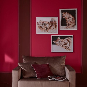 Loveseat GUIDO MARIA KRETSCHMER HOME&LIVING Renesse Sessel Gr. Samtvelours, B/H/T: 112 cm x 74 cm x 90 cm, grau (taupe) XXL Sessel