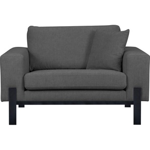 Loveseat OTTO PRODUCTS Enno Sessel Gr. Samtoptik recycelt, B/H/T: 128 cm x 86 cm x 88 cm, grau (anthrazit) XXL Sessel Verschiedene Bezugsqualitäten: Baumwolle, recyceltes Polyester