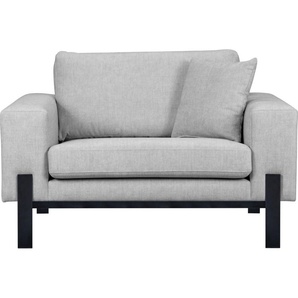 Loveseat OTTO PRODUCTS Enno Sessel Gr. Samtoptik recycelt, B/H/T: 128 cm x 86 cm x 88 cm, grau (hellgrau) XXL Sessel Verschiedene Bezugsqualitäten: Baumwolle, recyceltes Polyester