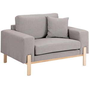 Loveseat OTTO PRODUCTS Hanne Sessel Gr. Baumwoll-/Leinenmix, B/H/T: 128 cm x 86 cm x 88 cm, grau (hellgrau) XXL Sessel Sofas Verschiedene Bezugsqualitäten: Baumwolle, recyceltes Polyester