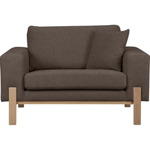 Loveseat OTTO PRODUCTS Hanne Sessel Gr. Samtoptik recycelt, B/H/T: 128 cm x 86 cm x 88 cm, braun XXL Sessel Sofas Verschiedene Bezugsqualitäten: Baumwolle, recyceltes Polyester