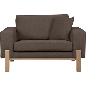 Loveseat OTTO PRODUCTS Hanne Sessel Gr. Samtoptik recycelt, B/H/T: 128 cm x 86 cm x 88 cm, braun XXL Sessel Sofas Verschiedene Bezugsqualitäten: Baumwolle, recyceltes Polyester