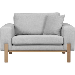 Loveseat OTTO PRODUCTS Hanne Sessel Gr. Samtoptik recycelt, B/H/T: 128 cm x 86 cm x 88 cm, grau (hellgrau) XXL Sessel Sofas Verschiedene Bezugsqualitäten: Baumwolle, recyceltes Polyester