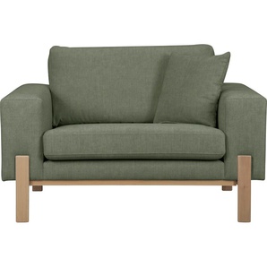 Loveseat OTTO PRODUCTS Hanne Sessel Gr. Samtoptik recycelt, B/H/T: 128 cm x 86 cm x 88 cm, grün XXL Sessel Sofas Verschiedene Bezugsqualitäten: Baumwolle, recyceltes Polyester