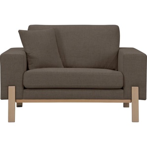 Loveseat OTTO PRODUCTS Hanne Sessel Gr. Struktur fein recycelt, B/H/T: 128 cm x 86 cm x 88 cm, braun XXL Sessel Sofas Verschiedene Bezugsqualitäten: Baumwolle, recyceltes Polyester