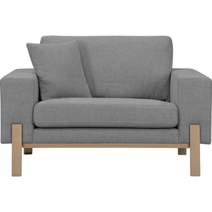 Loveseat OTTO PRODUCTS Hanne Sessel Gr. Struktur fein recycelt, B/H/T: 128 cm x 86 cm x 88 cm, grau (anthrazit) XXL Sessel Sofas Verschiedene Bezugsqualitäten: Baumwolle, recyceltes Polyester