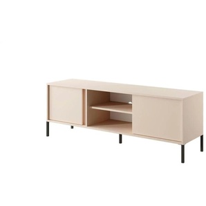 Lowboard - beige - Materialmix - 153 cm - 53 cm | Möbel Kraft