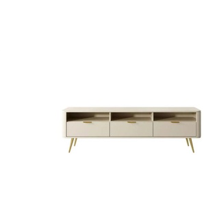 Lowboard - beige - Materialmix - 162 cm - 49 cm | Möbel Kraft