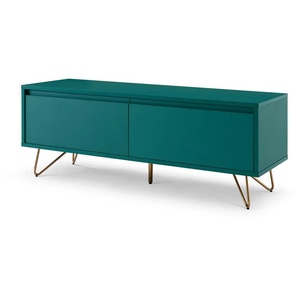 Lowboard - blau - Materialmix - 120 cm - 45 cm | Möbel Kraft