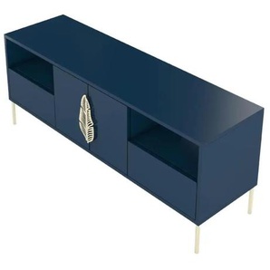 Lowboard - blau - Materialmix - 138 cm - 60 cm | Möbel Kraft