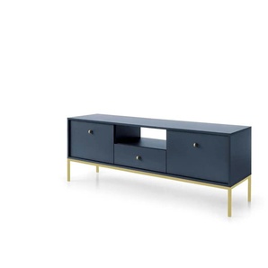 Lowboard - blau - Materialmix - 153,4 cm - 56,2 cm | Möbel Kraft
