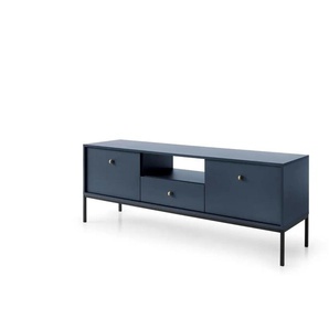 Lowboard - blau - Materialmix - 153,4 cm - 56,2 cm | Möbel Kraft