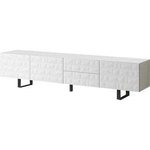 Lowboard DIVENTA Sideboards Gr. B/H/T: 220 cm x 52 cm x 45 cm, weiß (weiß weiß) Lowboards