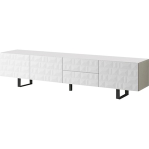 Lowboard DIVENTA Sideboards Gr. B/H/T: 220 cm x 52 cm x 45 cm, weiß (weiß weiß) Lowboards Breite 220 cm