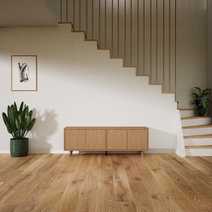 Aktenschrank Eiche - Flexibler Büroschrank: Türen in Eiche - Hochwertige Materialien - 151 x 52 x 34 cm, Modular