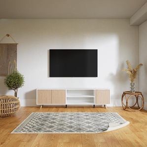 Lowboard Eiche - Designer-TV-Board: Türen in Eiche - Hochwertige Materialien - 190 x 52 x 34 cm, Komplett anpassbar