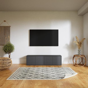 Lowboard Graphitgrau - Designer-TV-Board: Türen in Graphitgrau - Hochwertige Materialien - 151 x 40 x 34 cm, Komplett anpassbar