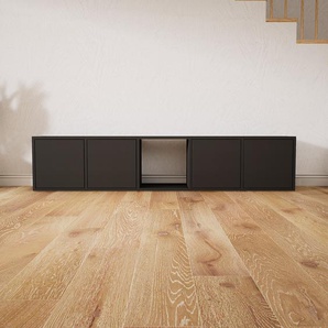 Lowboard Graphitgrau - Designer-TV-Board: Türen in Graphitgrau - Hochwertige Materialien - 195 x 40 x 34 cm, Komplett anpassbar