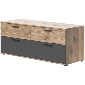 Lowboard - grau - Materialmix - 130 cm - 53 cm | Möbel Kraft