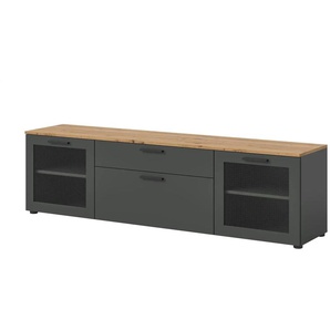 Lowboard - grau - Materialmix - 185 cm - 52 cm | Möbel Kraft
