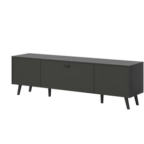 Lowboard - grau - Materialmix - 185 cm - 55 cm | Möbel Kraft
