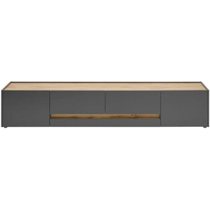 Lowboard - grau - Materialmix - 220 cm - 45 cm | Möbel Kraft
