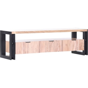 Lowboard GUTMANN FACTORY Building Sideboards Gr. B/H/T: 166 cm x 50 cm x 45 cm, 3, schwarz (natur, schwarz) Lowboards