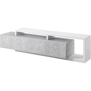 Lowboard HELVETIA Bota Sideboards Gr. B/H/T: 219 cm x 52 cm x 45 cm, weiß (weiß, betonoptik) Lowboards Breite 219 cm