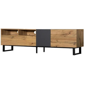 Lowboard - holzfarben - Materialmix - 180 cm - 35 cm | Möbel Kraft