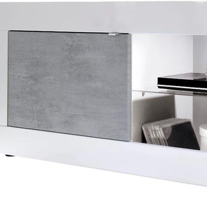 Lowboard INOSIGN Basic Sideboards Gr. B/H/T: 140 cm x 56 cm x 43 cm, weiß (weiß hochglanz lack, beton, optik) Lowboards 140 cm