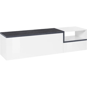 Lowboard INOSIGN Zet Sideboards Gr. B/H/T: 160 cm x 46 cm x 40 cm, weiß (weiß hochglanz, zement) Lowboards Breite 160 cm