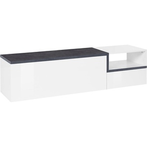 Lowboard INOSIGN Zet Sideboards Gr. B/H/T: 160 cm x 46 cm x 40 cm, weiß (weiß hochglanz, zement) Lowboards
