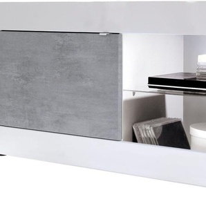 Lowboard LC Basic Sideboards Gr. B/H/T: 140 cm x 56 cm x 43 cm, weiß (weiß hochglanz lack, beton, optik) Lowboards