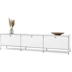 Lowboard Metall »CN3« mit 3 Klappenfächern, weiß