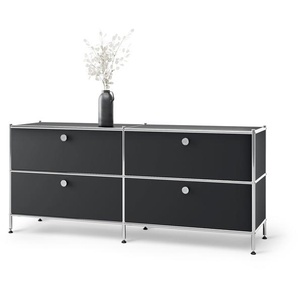 Lowboard Metall »CN3« mit 4 Schubladen, schwarz